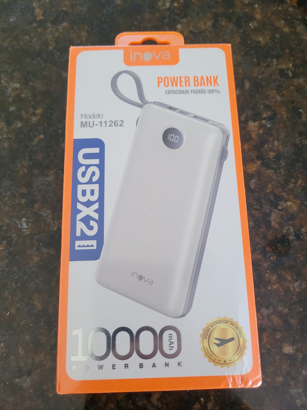 Power Bank Portátil 10000mah Carga Rápida 22.5w Com Display INOVA