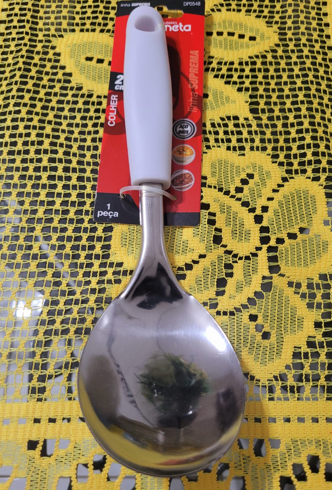 Colher de Servir com Cabo Branco