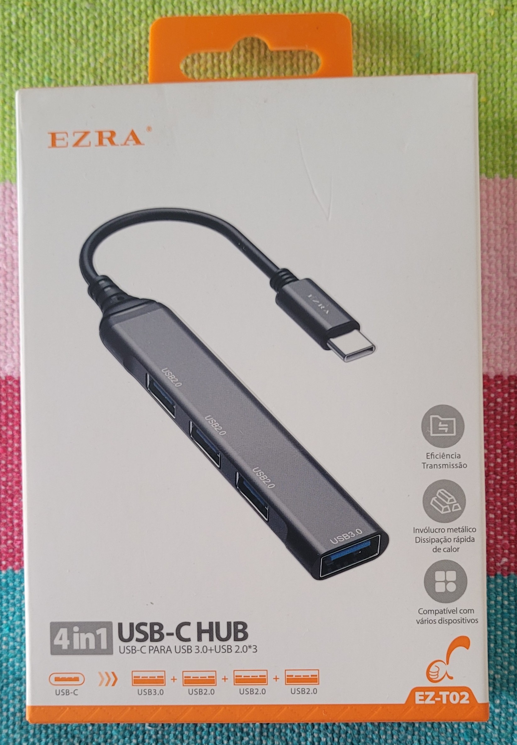 Hub USB 4 em 1 Ezra