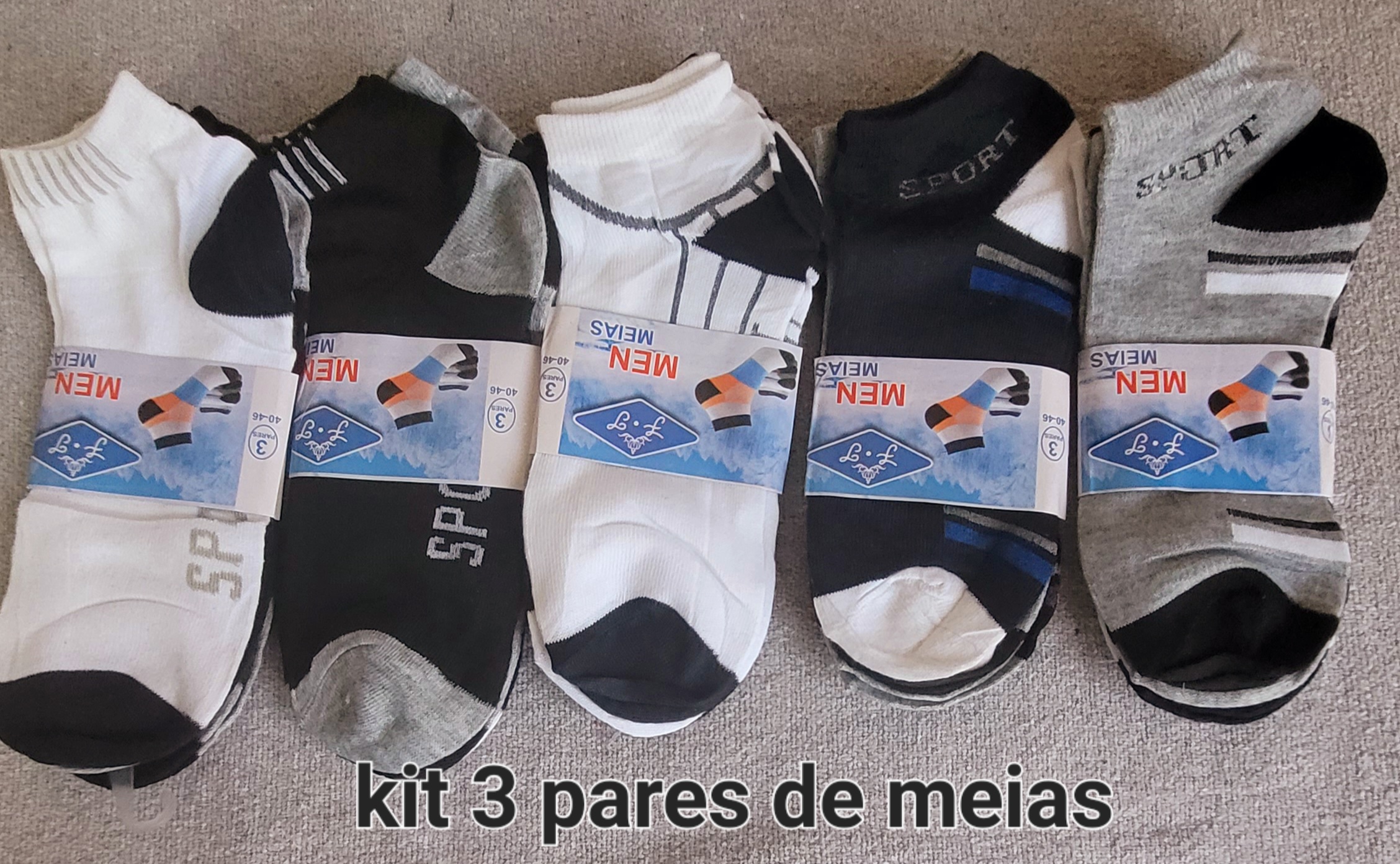 Kit Meias 3 Pares