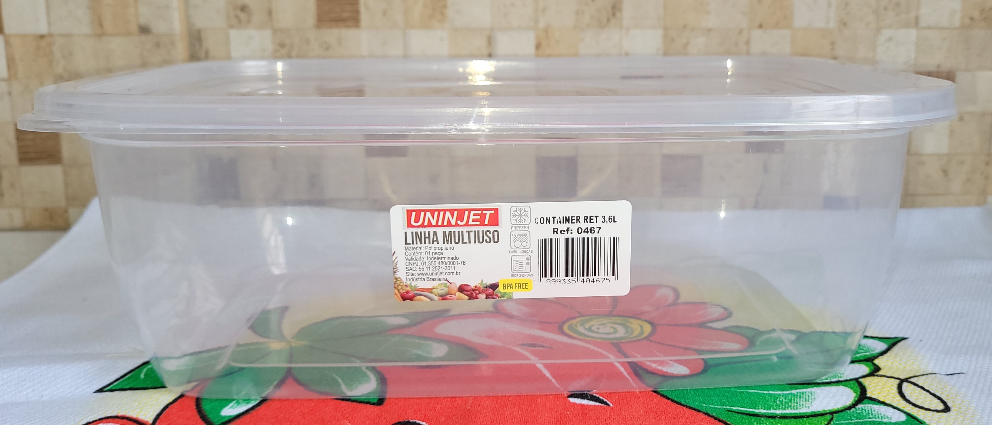 Pote Plástico 3.6 Litros