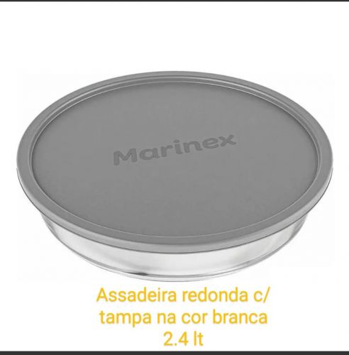 Assadeira Redonda com Tampa Marinex